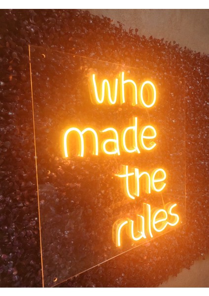 Who Made The Rules Neon LED TABELA(50X50CM)