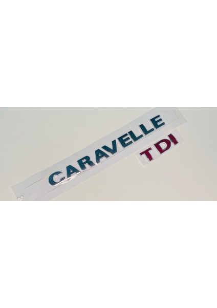 Vw Transporter T5 Caravelle Tdi 2004 - 2010 Üç Kırmızı Arka Bagaj Yazısı