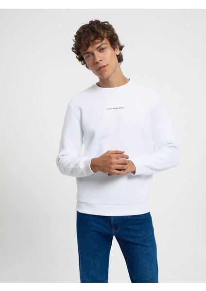 Erkek Sweatshirt Beyaz LF2034268 fiyatları