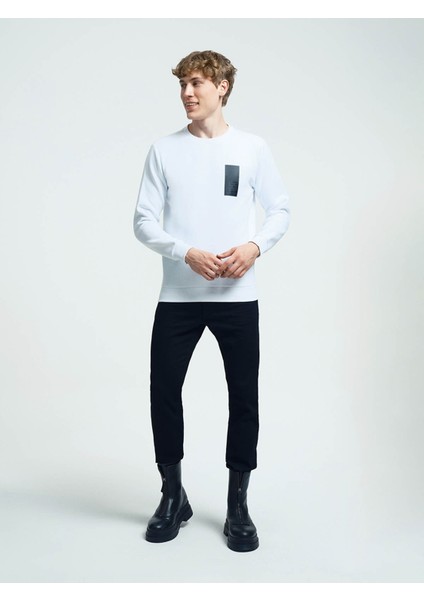 Erkek Sweatshirt Beyaz LF2034185