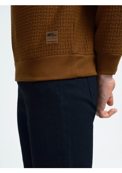 Erkek Sweatshirt Kahverengi LF2025441