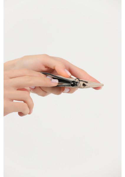 Unisex 5 Bölmeli Kartlık Bej