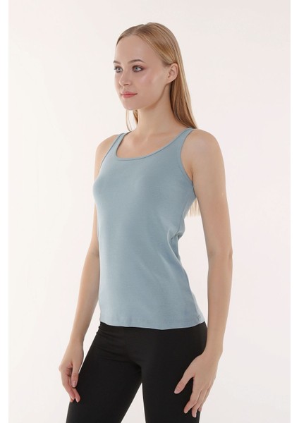 Kadın Geniş Askılı Tişört Yeşil fiyatları