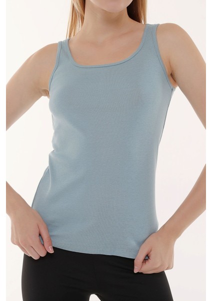 Kadın Geniş Askılı Tişört Yeşil fırsatları