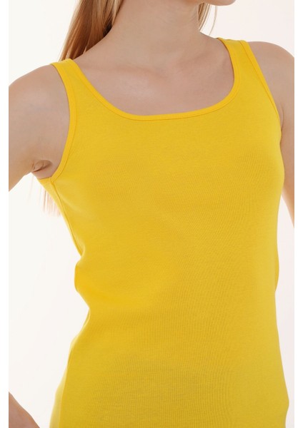 Kadın Geniş Askılı Tişört Sarı fırsatları