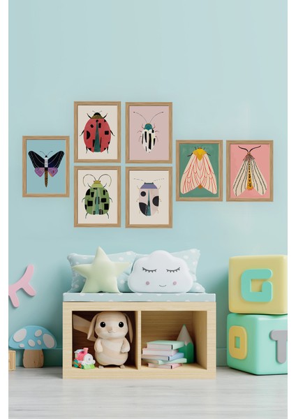 7 Parça Çerçeve Görünümlü Mdf Tablo Seti - 7smkıdsartavessa3