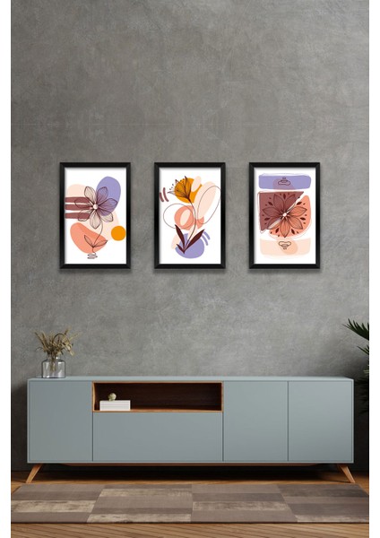 3 Parça Çerçeve Görünümlü Mdf Tablo Seti - 3ARTAVESSA1