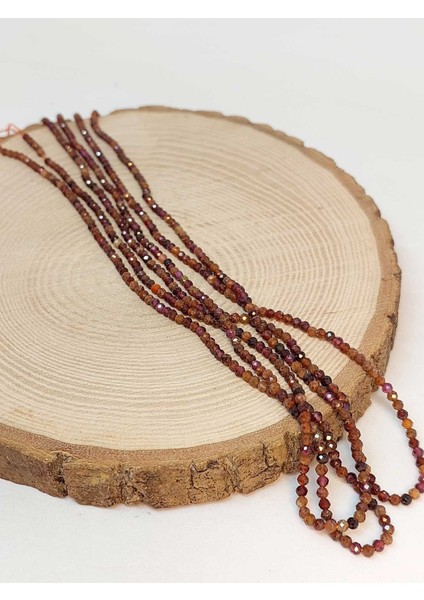 Lal (Garnet - Granat ) Taşı Yarım Dizi 2mm (17CM Uzunluğundadır) (41260) modelleri