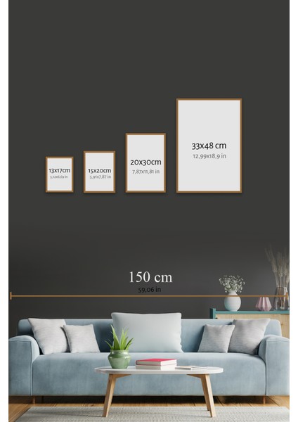 3 Parça Çerçeve Görünümlü Mdf Tablo Seti - 3ARTAVESSA9 fiyatları