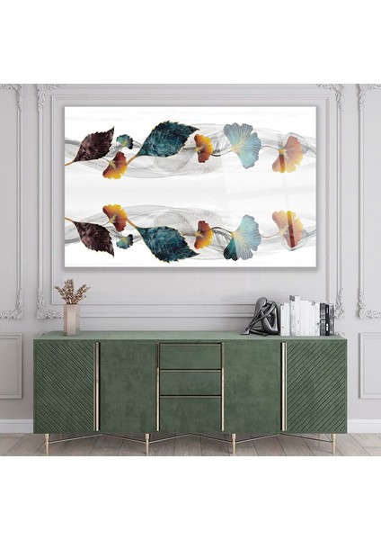 Renkli Yapraklar Cam Tablo