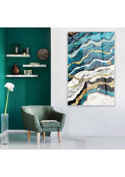 Renkli Mermer Cam Tablo