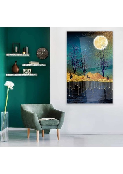 Gece Manzarası Cam Tablo