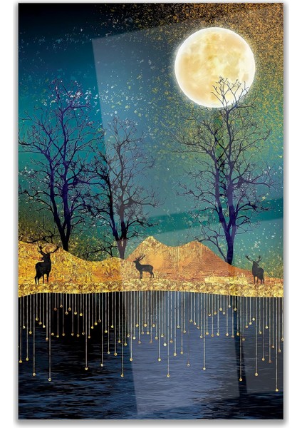 Gece Manzarası Cam Tablo fırsatları