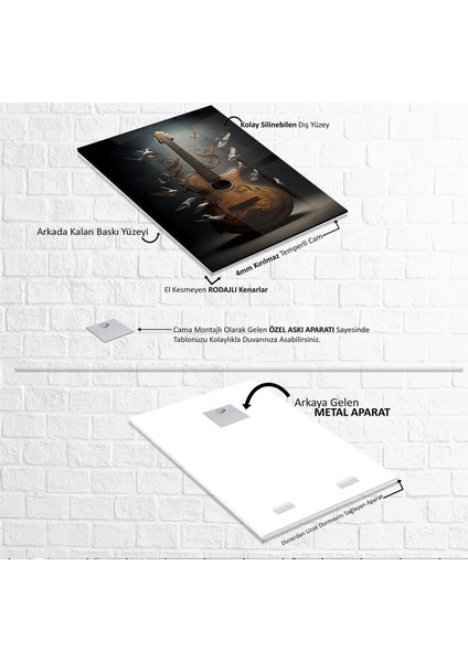 Müziğin Özgürlüğü Cam Tablo indirimleri