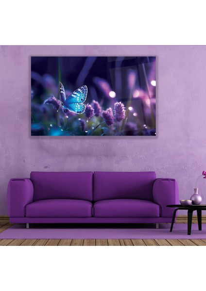 Mor Çiçek Cam Tablo modelleri