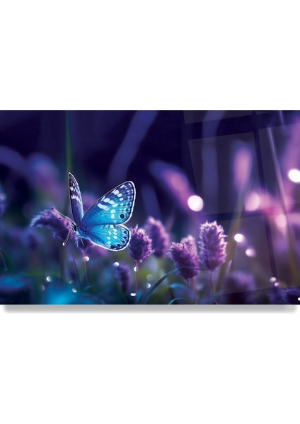 Mor Çiçek Cam Tablo fırsatları