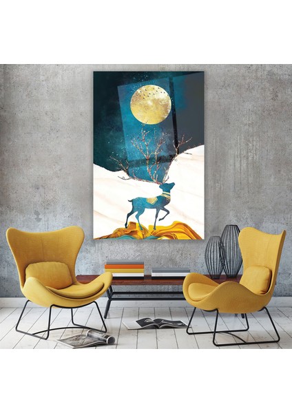 Altın Geyik Cam Tablo fırsatları