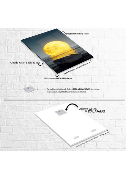 Ay Işığı Cam Tablo indirimleri