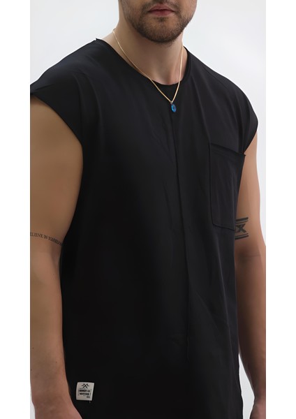 Sıfır Kol Tişört Pis Kesim Detaylı Cepli Rahat Kesim modelleri