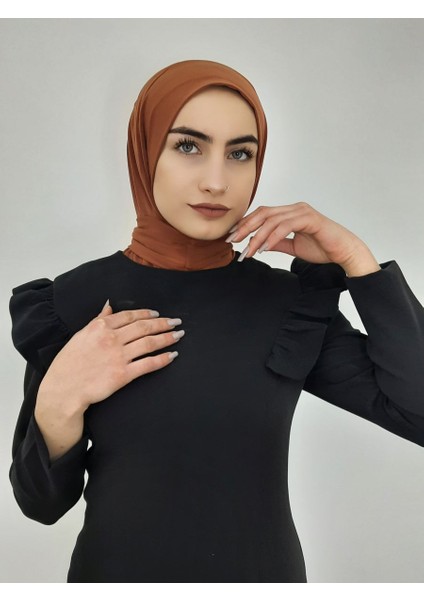 Cıtcıtlı Hazır Eşarp Şal Hijap Kiremit Renk