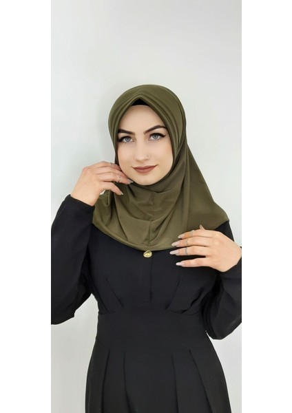 Hazır Esarp Pratik Model Haki Yeşili modelleri