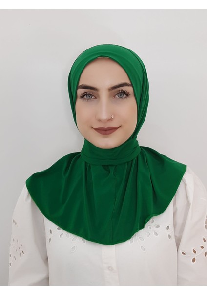 Çıt Çıtlı Hasema Üstü Uyumlu Hijab Bone Canlı Yelik modelleri