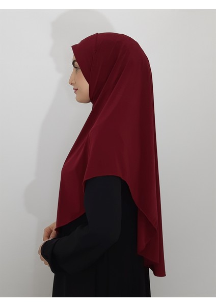 Khımar Hazır Büyük Esarp Hac ve Umra Icın Uygundur Hıjap Malezya Modeli Bordo fiyatları