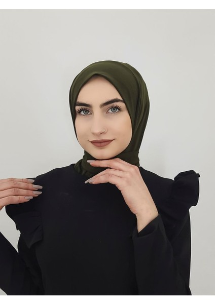 Cıtcıtlı Hazır Eşarp Şal Hijap Haki Renk
