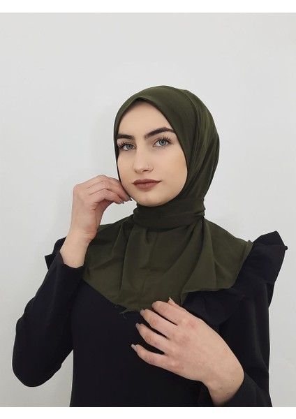 Cıtcıtlı Hazır Eşarp Şal Hijap Haki Renk