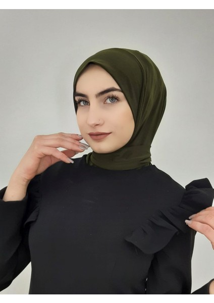 Cıtcıtlı Hazır Eşarp Şal Hijap Haki Renk