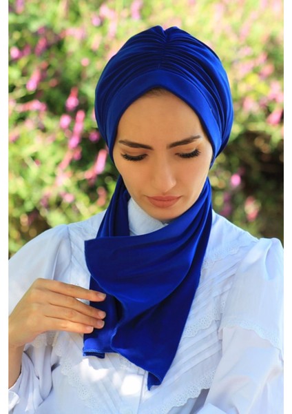 Tasarım Bone Hazır Model Saks Mavisi