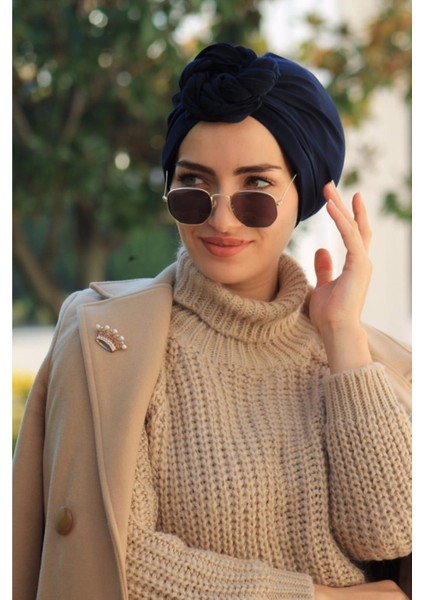 5 Sekilde Kullanılan Hazır Bone Lacivert