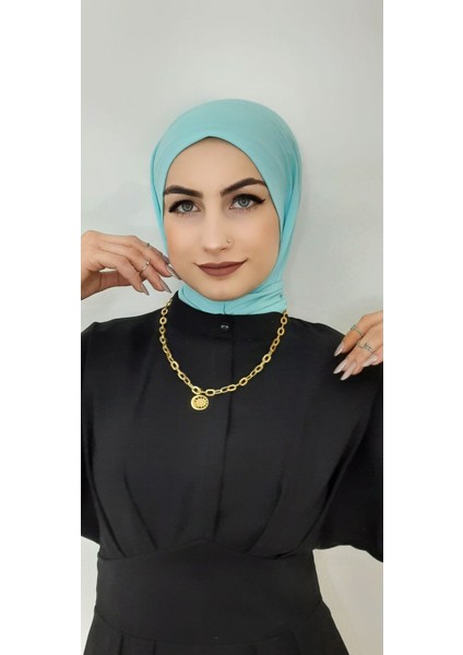 Cıtcıtlı Hazır Eşarp Şal Hijap Su Yeşili Renk