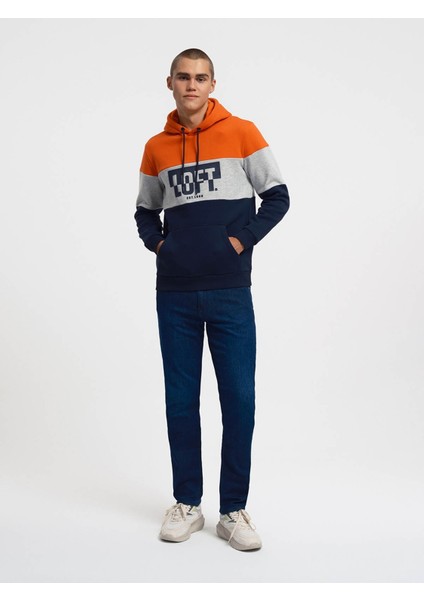 Erkek Sweatshirt Turuncu LF2034722