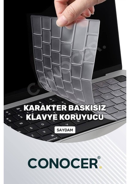 Macbook Air Pro M1-M2 Klavye Koruyucu A2681 A2442 A2779 A2485 A2780 A2941 Türkçe