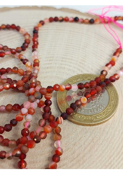 Akik Taşı Yarım Dizi 2,5mm (17CM Uzunluğundadır)