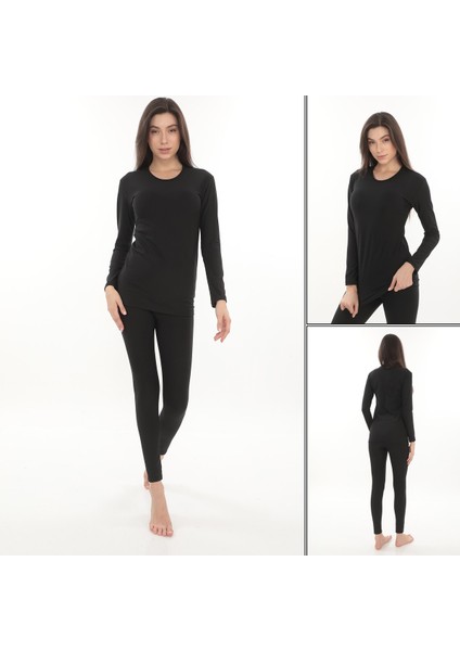Uzun Kollu Termal Içlik Takım Bay Bayan Unisex Atlet Tayt Şardonlu Pamuklu Kışlık Tayt