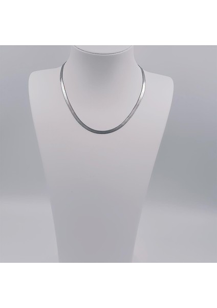 Çelik Silver Italyan Ezme Zincir 45 cm modelleri