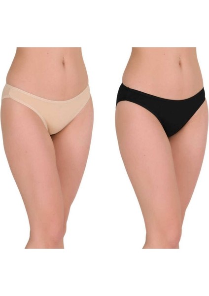 2056 4'lü (4 Adet) Karışık Renkli Bayan Bikini Külot