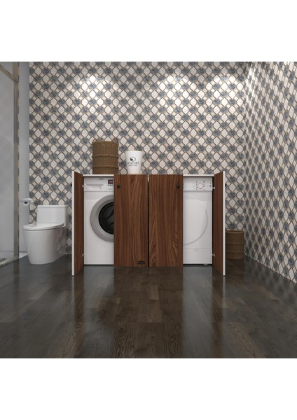 Kenzlife çamaşır&kurutma&bulaşık makinesi dolabı tatyanakare cvz 90*140*60 kapaklı arkalıksız