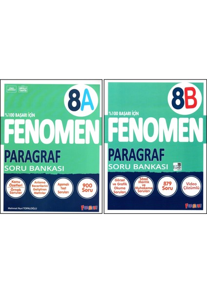 Fenomen Yayıncılık Fenomen 8. Sınıf LGS Matematik ve Paragraf (A) + (B) Soru Bankası