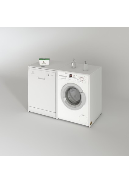 Kenzlife çamaşır&kurutma&bulaşık makinesi dolabı naumkare byz 90*140*60 kapaksız arkalıksız fiyatları