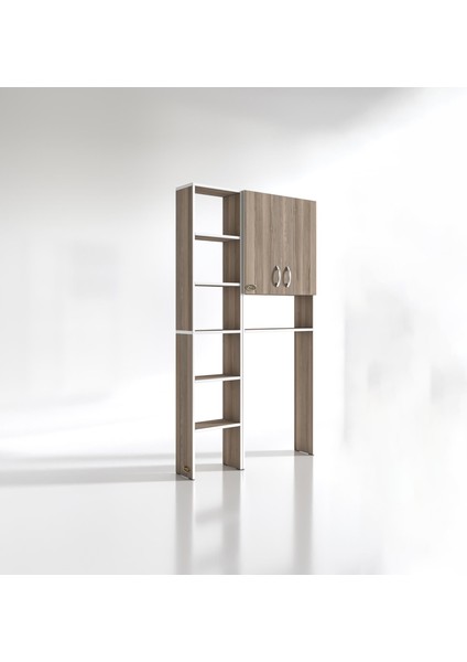 Kenzlife çamaşır makinesi dolabı veronikamaks crd 180*096*20 banyo kapaklı arkalıksız raflı