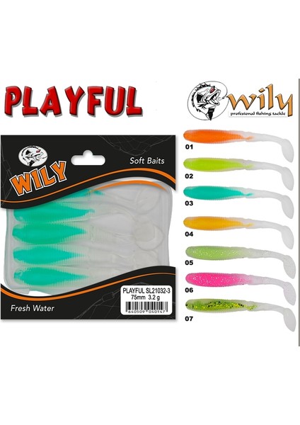 Playful Silikon Yem 7.5 cm 3.2 gr 5’li Pk Renk:6