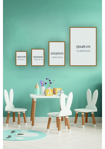 7 Parça Çerçeve Görünümlü Mdf Tablo Seti - 7smkıdsartavessa5 fiyatları