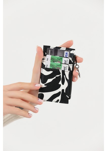 Unisex 5 Bölmeli Kartlık Zebra