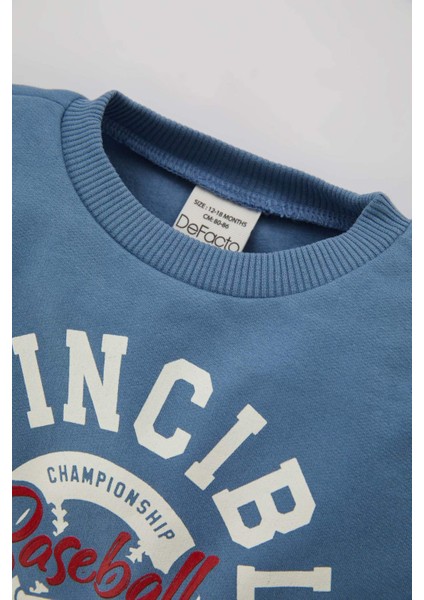 Erkek Bebek Baskılı Sweatshirt Eşofman Alt 2'li Takım B3177A523WN modelleri