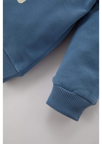 Erkek Bebek Baskılı Sweatshirt Eşofman Alt 2'li Takım B3177A523WN fırsatları