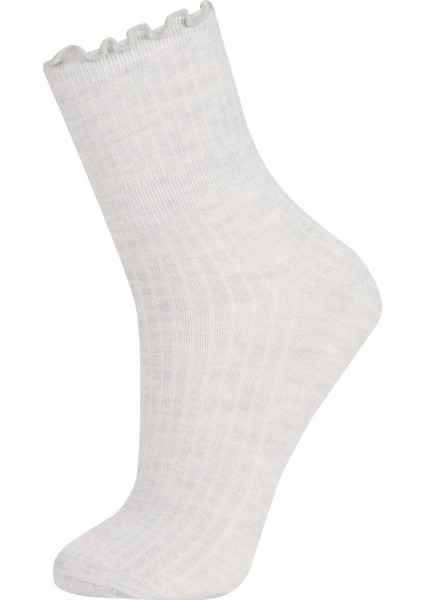 Kız Çocuk 3'lü Pamuklu Uzun Çorap A6575A8NS modelleri