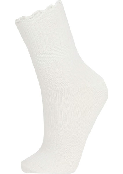 Kız Çocuk 3'lü Pamuklu Uzun Çorap A6575A8NS fırsatları